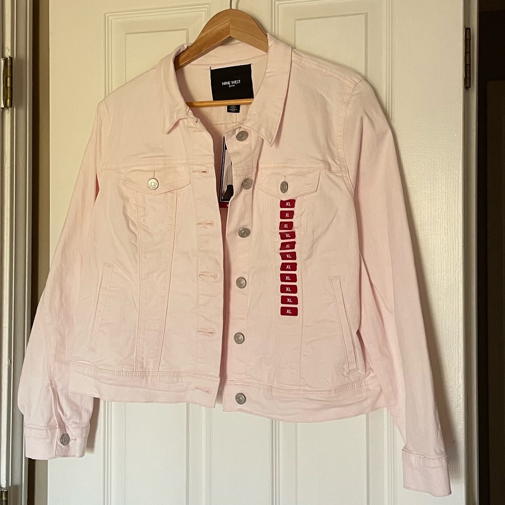 NWT Nine West Pink Jean Jacket